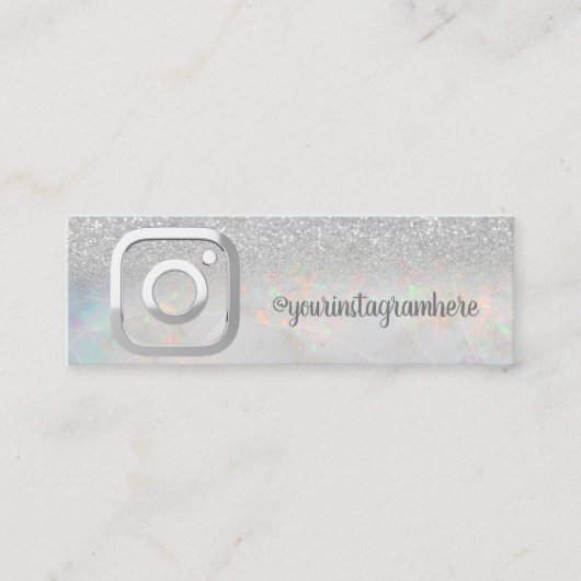 ホワイトオパール《写真》ぼけ味インスタグラムソーシャルメディア スキニー名刺 (正面)