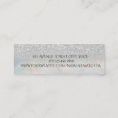 ホワイトオパール《写真》ぼけ味インスタグラムソーシャルメディア スキニー名刺 (裏面)