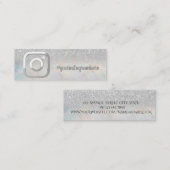 ホワイトオパール《写真》ぼけ味インスタグラムソーシャルメディア スキニー名刺 (正面/裏面)