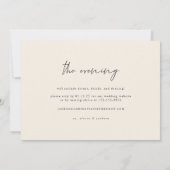 ホワイトオフモダン幸いにもパーティー招待状 招待状 (裏面)