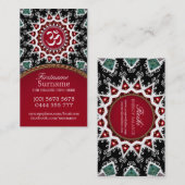 ホワイトオム霊気ヨガニューエイジ名刺 名刺 (正面/裏面)