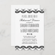 ホワイトオリエンタルアールデコスタイルリハーサルディナー