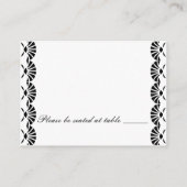 ホワイトオリエンタルアールデコ結婚スタイル座席表 プレイスカード (裏面)