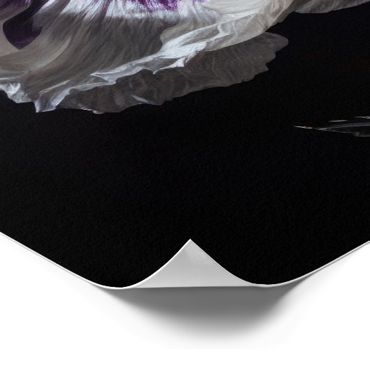 ホワイトオリエンタルポピー花アートプリントポスター ポスター (角)