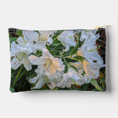 ホワイトオリエンタルリリーフローラ アクセサリーポーチ (裏面)