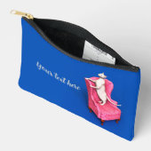 ホワイトオリエンタル猫ラップトップスリーブ アクセサリーポーチ (見開き)