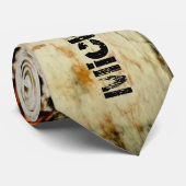 ホワイトオレンカッコいいジ古いレンガの壁のグレフィティあなたの名前 ネクタイ (ロール)