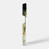 ホワイトオレンカッコいいジ古いレンガの壁のグレフィティあなたの名前 iPhoneケース (右側面)