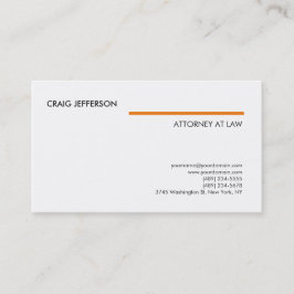 ホワイトオレンジコンサルタント弁護士弁護士モダン 名刺