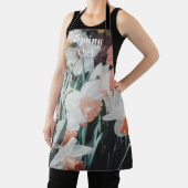 ホワイトオレンジダッフルズイン春ガーデン エプロン (インサイチュ)