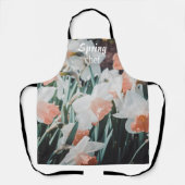 ホワイトオレンジダッフルズイン春ガーデン エプロン (正面)
