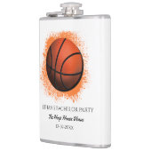ホワイトオレンジバスケットボールをテーマにしたパーティー週末 フラスク (左)