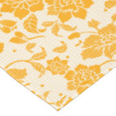 ホワイトオレンジ色のフローラの花ハニカムコットンダイニング テーブルクロス (アングル)