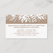 ホワイトオンクラフト手作り風呂ソーク体バター石鹸 名刺 (裏面)