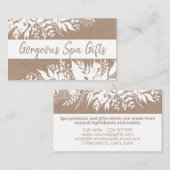 ホワイトオンクラフト手作り風呂ソーク体バター石鹸 名刺 (正面/裏面)