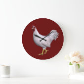 ホワイトオンドリ ラージ壁時計 (ホーム)