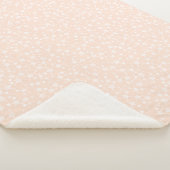 ホワイトオンピーチ/アプリコット |リノプリント星模様 シェルパブランケット (3/4)