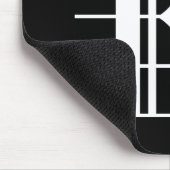 ホワイトオンブラックアルトクレフ、 音符記号 マウスパッド (コーナー)