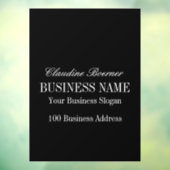 ホワイトオンブラックウィンドウデカールクリングズビジネスホーム ウィンドウサイン (シート3)