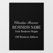 ホワイトオンブラックウィンドウデカールクリングズビジネスホーム ウィンドウサイン (シート)