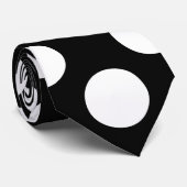 ホワイトオンブラックジャイアントサイズ水玉模様ネックタイ ネクタイ (ロール)