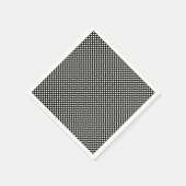 ホワイトオンブラックスモールサイズ水玉模様紙 スタンダードカクテルナプキン (角)