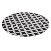 ホワイトオンブラックダイヤモンドの幾何学的パターン カッティングボード (角)