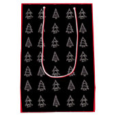 ホワイトオンブラックツリー抱き枕（赤い辺） ミディアムペーパーバッグ (裏面)