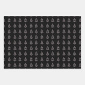 ホワイトオンブラックラッピング紙 ラッピングペーパーシート (正面2)