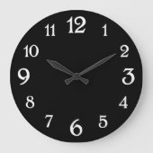 ホワイトオンブラックヴィンテージタイプライター壁時計 ラージ壁時計 (正面)