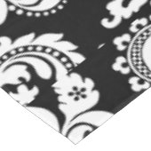 ホワイトオンブラックヴィンテージフローラマスク テーブルクロス (アングル)