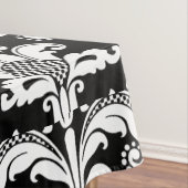 ホワイトオンブラックヴィンテージフローラマスク テーブルクロス (インサイチュ)