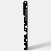 ホワイトオンブラック水玉模様パターン Case-Mate iPhoneケース (裏面 / 左)