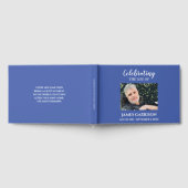 ホワイトオンブルーお祝いのPhoto Guestで生活 ゲストブック (全面)