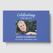 ホワイトオンブルーお祝いのPhoto Guestで生活 ゲストブック (正面)