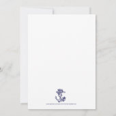 ホワイトオンブルーフローラブルーいかりバースデーパーティー 招待状 (裏面)