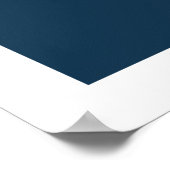 ホワイトオンブルーヴィンテージ風帆船 ポスター (角)