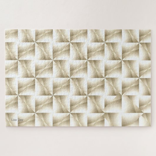 ホワイトオンホワイトオンホワイト抽象芸術ジグソーパズル ジグソーパズル (横)