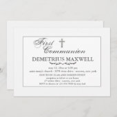 ホワイトオンホワイト宗教招待状 招待状 (正面/裏面)