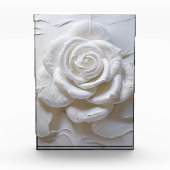 ホワイトオンホワイト – スカルプトバラ フォトブロック (正面)