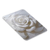 ホワイトオンホワイト – スカルプトバラ マグネット (右側)