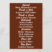 ホワイトオン深いグリーンカラーリリー結婚ズ プログラム (裏面)