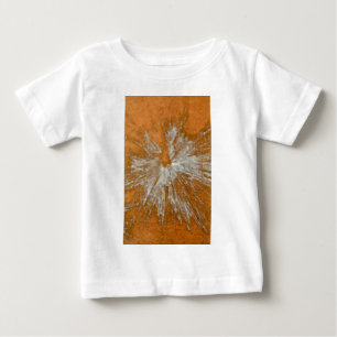 ホワイトオン金ゴールドペイントボール ベビーTシャツ