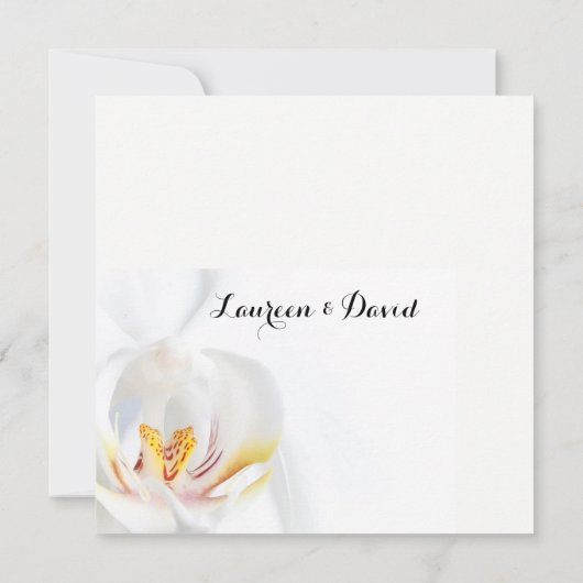 ホワイトオーキエレガントッドカスタムウェディング招待状 招待状 (裏面)