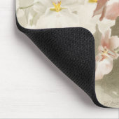 ホワイトオーキズフラワーヴィンテージオールドイラストレーション マウスパッド (コーナー)