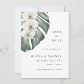 ホワイトオーキッズトロピカルパラダイス保存日 招待状 (正面)