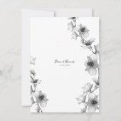 ホワイトオーキッドつる植物結婚式招待状 招待状 (裏面)