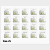 ホワイトオーキッドとブライダル結婚ヴェイユ封筒用シール スクエアシール (シート)