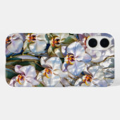 ホワイトオーキッドのエレガントなスマホケース 花柄 Case-Mate iPhoneケース (裏面 (横))