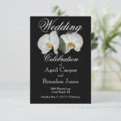 ホワイトオーキッドのトロピカルフラル 招待状 (スタンド正面)